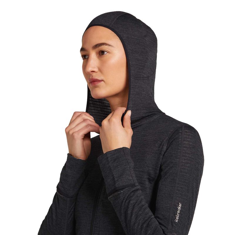 Icebreaker W Merino Blend 200 RealFleece Descender LS Zip Hoodie image number 2